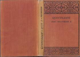 Quintiliani - Institutionis Oratoriae - Liber X. 1947, 2.p. Retoriikan oppikirjan osa 10.