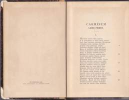 Horatii Carmina et Epodon Liber, 1888. Kokoelma roomalaisen runoilijan Horatiuksen (Quintus Horatius Flaccus) runoja.