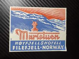 Maristuen Hoyfjells Hotell filefjell Norway  -matkalaukkumerkki