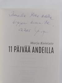 11 päivää Andeilla (signeerattu, tekijän omiste)