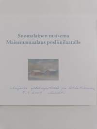 Suomalainen maisema : maisemamaalaus posliinilaatalle - Maisemamaalaus posliinilaatalle (signeerattu, tekijän omiste)