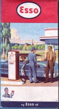 ESSO Suomi Finland kartta, 1958.