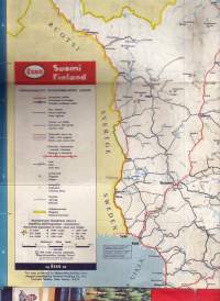 ESSO Suomi Finland kartta, 1958.