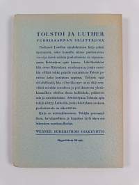 Tolstoi ja Luther vuorisaarnan selittäjinä