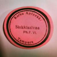Apteekki etiketti: sinkkisalvaa
