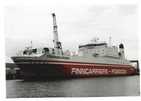 Finncarrier Poseidon Transeuropa  - valokuva laivapostikortti  postikortti laivakortti kulkematon