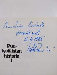 Puutyöläisten historia 1-2 : Puutyöläisten keskitetty järjestötoiminta teollistumisen sosiaalista taustaa vasten 1800-luvulta vuoteen 1930 ; Puutyöläiset ja heidä...