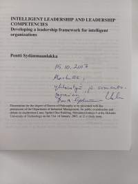 Intelligent leadership and leadership competencies : Developing a leadership framework for intelligenr organizations doctoral dissertation (signeerattu, tekijän o...