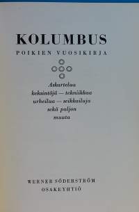 Kolumbus. (Askartelukirja, 60-luku, nuortenkirjat. poikakirjat, nostalgia)