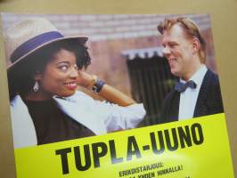 Uuno Turhapuro - Tupla-Uuno -elokuvajuliste, Spede Pasanen, Simo Salminen, Vesa-Matti Loiri, Caron Barnes