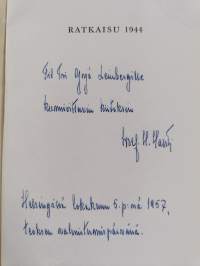 Suomen sota :; 1939-1944, 3 - Ratkaisu 1944 (signeerattu, tekijän omiste)