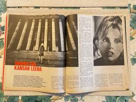 Me Naiset 1968 nr 43, pusero- ja hamemuotia, Uusikaupunki, Juhani Harri, Leena Willberg, Jumaliskylä sai sähköt