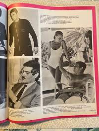 Me Naiset 1968 nr 43, pusero- ja hamemuotia, Uusikaupunki, Juhani Harri, Leena Willberg, Jumaliskylä sai sähköt