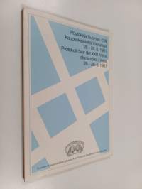 Pöytäkirja Suomen XXIII kaupunkipäiviltä Vaasassa 26-28.8.1981 Protokoll över det XXIII finska stadsmötet i Vasa 26-28.8.1981