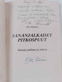 Sananjalkaiset pitkospuut : runoja juhlaan ja arkeen (signeerattu)