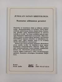 Jumalan sanan kristologia : Raamatun selittämisen perusteet