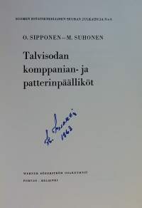 Talvisodan komppanian- ja patterinpäälliköt.  (Sotahistoria)