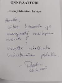 Onnivaattori : itsen johtamisen keveys (signeerattu, tekijän omiste)