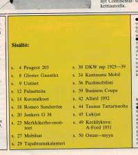 Mobilisti 2 / 1982. Vanhojen autojen harrastaja lehti. Tässä lehdessä mm. sivukaupalla Peugeot merkistä. Toki muistakin kuten vaikka Citroen kuorma-autosta