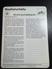 Moottoriurheilu -urheilu keräilykortti Moottoripyöräjalkapallo
