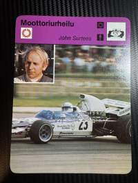 Moottoriurheilu keräilykortti John Surtees