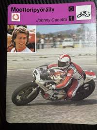Moottoripyöräily keräilykortti Johnny Cecotto