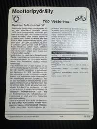 Moottoripyöräily keräilykortti Yrjö Vesterinen