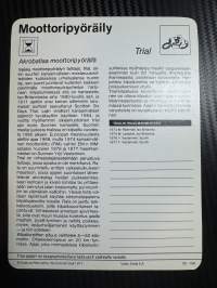 Moottoripyöräily keräilykortti trial