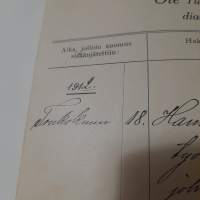 Hämeenkyrön pitäjän taivalkunnan työväenyhdistyksen liittymis anomus työväen paikallisosastona nro: 1583 Suomen työläisliittoon18.05.1912