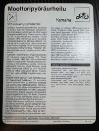 Moottoripyöräurheilu keräilykortti Yamaha