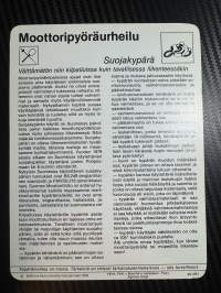 Moottoripyöräurheilu keräilykortti Suojakypärä