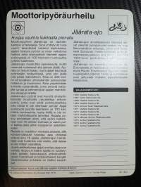 Moottoripyöräurheilu keräilykortti Jäärata -ajo