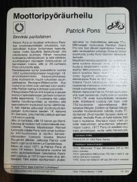 Moottoripyöräurheilu keräilykortti Patrkc Pons
