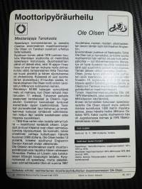 Moottoripyöräurheilu keräilykortti Ole Olsen