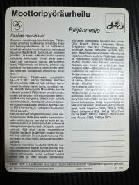 Moottoripyöräurheilu keräilykortti Päijänneajo