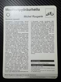 Moottoripyöräurheilu keräilykortti Michel Rougerie