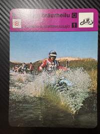 Moottoripyöräurheilu keräilykortti Enduro- luotettavuusajo