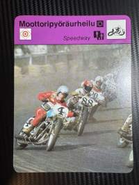 Moottoripyöräurheilu keräilykortti Speedway