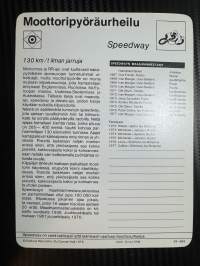 Moottoripyöräurheilu keräilykortti Speedway