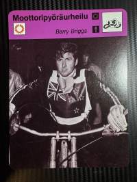 Moottoripyöräurheilu keräilykortti Barry Briggs