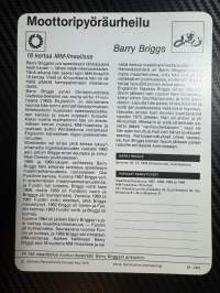 Moottoripyöräurheilu keräilykortti Barry Briggs