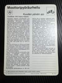 Moottoripyöräurheilu keräilykortti Kuuden päivän ajo