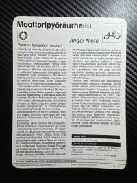 Moottoripyöräurheilu keräilykortti Angel Nieto