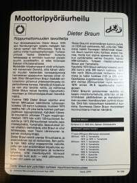 Moottoripyöräurheilu keräilykortti Dieter Braun