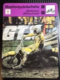 Moottoripyöräurheilu keräilykortti Motocross: 250- kuutioiset