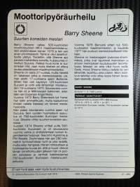 Moottoripyöräurheilu keräilykortti Barry Sheene