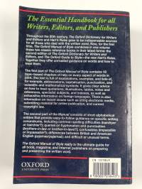 The Oxford Manual of Style - The Essential Handbook for All Writers, Editors, and Publishers