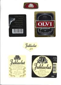 Olvi Special ja Juhlaolut    olutetiketti 2 eril