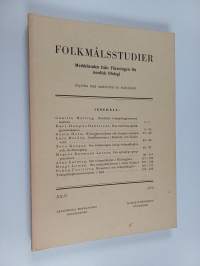 Folkmålsstudier Meddelanden från Föreningen för nordisk filologi