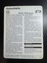 Autourheilu keräilykortti Pedro Rodriguez